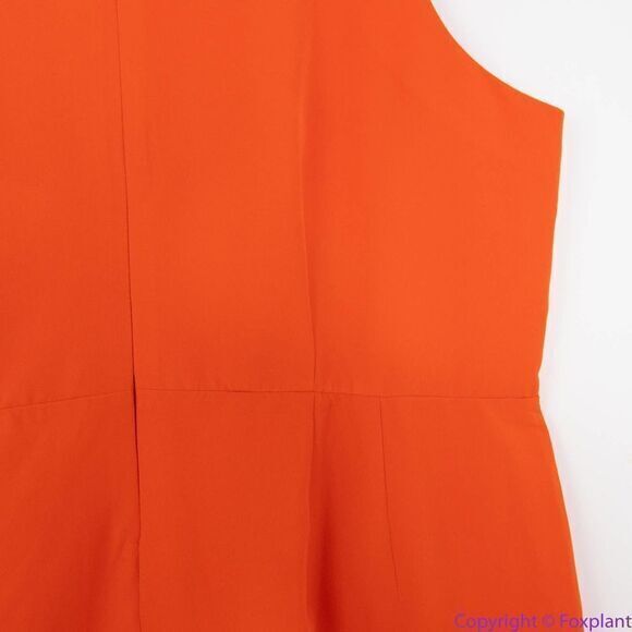 NEW Eloquii Orange Shift Sleeveless sheath Dress with‎ Asymmetric Wrap, 26 - Picture 16 of 16